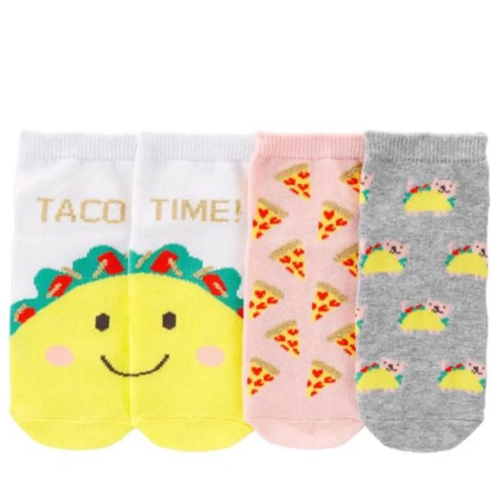 Carter’s Taco Time and Pizza Socks, 3 Pairs